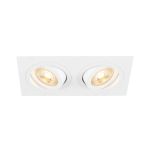 SLV New Tria 155 Spot Aluminium White Square | Suitable for 2x GU10 