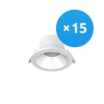 Multipack 15x Noxion LED Downlight Apollo 9W 1100lm 60D - 830 Warm White | 145mm - Cutout 120mm - UGR <19