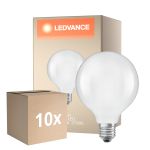 Multipack 10x Ledvance Classic LED E27 Globe Filament Frosted 3.8W 806lm - 827 Extra Warm White | Replaces 60W