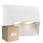 Multipack 6x Nordlux Pontio 27 Wall Light Aluminium White | Suitable for 2x GU10