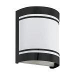 Eglo Wall Light Cerno Steel Black | IP44 - Suitable for 1x E27