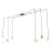 Emibig Pendant Fuji Steel Gold | Suitable for 2x E14 - Max 10W, 2x GU10 - Max 10W, 2x GX53 - Max 10W