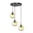 Emibig Pendant Cosmo Steel Black | Suitable for 3x E14 - Max 10W