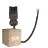 Multipack 50x Noxion GST - Compatible Supply Cable Black - Male + Open Ends - 0,3m - 2 pole 0,75mm2