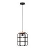 Brilliant Gwen Pendant Metal Wood Black | 250mm - Suitable for 1x E27